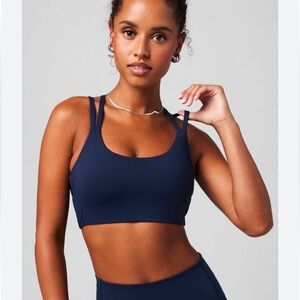 Fabletics Principal Low Impact Bra Deep Navy Size Large NWT
